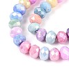 Anti-Tarnish Electroplate Rondelle Glass Beads Strands EGLA-T021-8mm-17-01-4