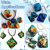 Microwave Kiln Hot Melt Glass Cabochons FIND-SP0004-58C-5