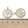 Brass Micro Pave Cubic Zirconia Pendants KK-G485-17F-G-3