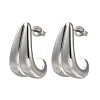 304 Stainless Steel Teardrop Stud Earrings for Wome EJEW-S237-04-1