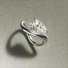Brass Pave Single Cubic Zirconia Finger Rings for Women ZK8046-8-2