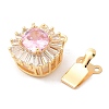 Brass Micro Pave Clear Cubic Zirconia Box Clasps LS-KK-E052-01A-G02-3