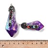 Electroplated Raw Rough Natural Quartz Crystal Big Pendants G-B077-04A-08-3