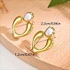 201 Stainless Steel Stud Earrings for Women OY9464-2-1