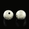 Brass Textured Beads KK-R012-12mm-P-1