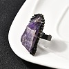 Natural Gemstone Irregular Nugget Open Cuff Rings G-A278-03AB-5