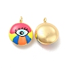 Brass Enamel Charms KK-P222-06G-02-1