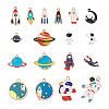 36Pcs 18 Styles Baking Paint Alloy Pendants FIND-CD0001-02-2