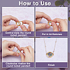 4Pcs 2 Colors Stainless Steel Floating Locket Links Connector Charms STAS-HS0001-40C-4