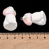 Flocking Opaque Resin Pendants RESI-F064-A03-3