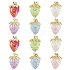 Transparent Acrylic with Alloy Pendants TACR-YW0003-14A-2