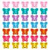 56Pcs 7 Colors Spray Painted Alloy Beads FIND-TA0002-99-2