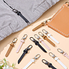 16Pcs 4 Style Imitation Leather Zipper Pull Fixer Replacement for Tab Luggage Purse Repair Accessories HJEW-PH02333-4