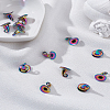 14Pcs Rainbow Color Alloy Pendants FIND-LP0002-78-1