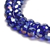 Electroplate Glass Beads Strands LS-EGLA-R016-4m-1-3