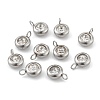 304 Stainless Steel Rhinestone Charms STAS-Z009-04-04P-2