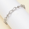 304 Stainless Steel Infinity Link Chains Bracelets for Women BJEW-JB12756-1