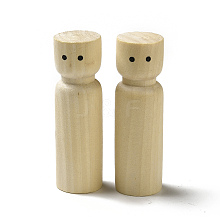 Unfinished Wooden Peg Dolls Display Decorations WOOD-E015-01A