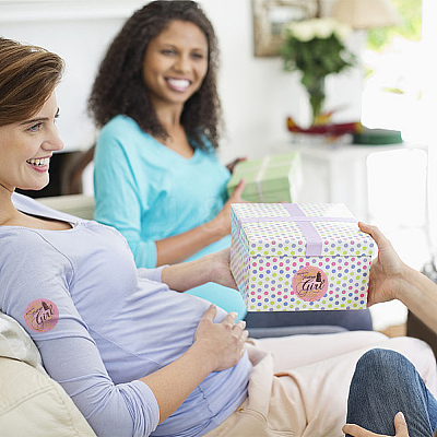 2 Sheets 2 Colors Gold Stamping Round Dot Paper Sealed Decorative Stickers STIC-WH0004-19-1