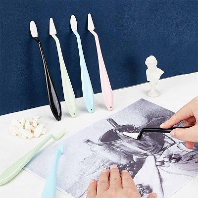 4 Sets 4 Colors Plastic & Sponge Pen AJEW-OC0004-51-1