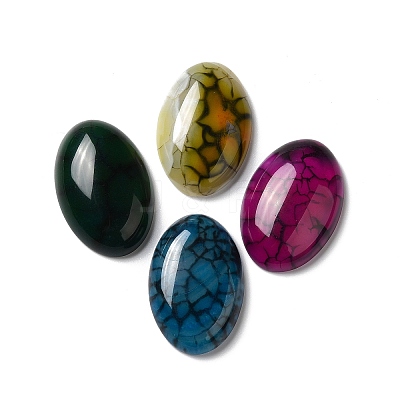 Natural Dragon Veins Agate Cabochons G-C028-05-1