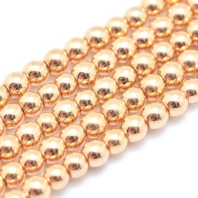 Electroplate Non-magnetic Synthetic Hematite Beads Strands G-L485-01A-LG-1