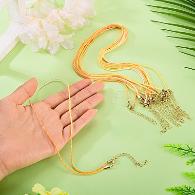 10Pcs Cotton & Metallic Cord Necklace Making NJEW-TAC0055-1