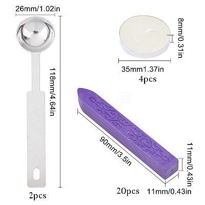 DIY Wax Seal Stamp Kits DIY-CP0003-52O-1