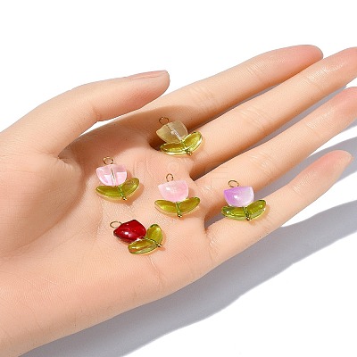 Handmade Lampwork Pendants PALLOY-YW028-01-1