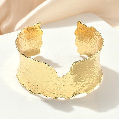 Brass Cuff Bangles for Women BJEW-A038-01B-G-1
