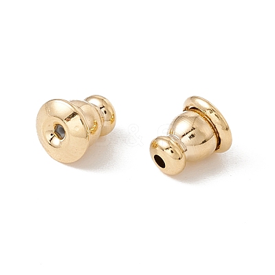 Rack Plating Brass Ear Nuts KK-G433-03LG-1
