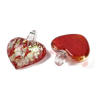 Lampwork Pendants FOIL-K003-02A-1