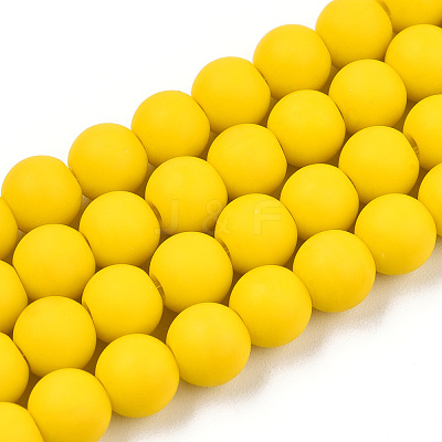Opaque Glass Beads Strands GLAA-T032-P6mm-MD08-1