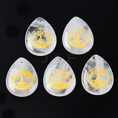 Natural Quartz Crystal Pendants G-T122-71N-1