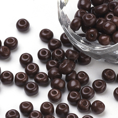 Baking Paint 6/0 Glass Seed Beads SEED-Q025-4mm-M04-1