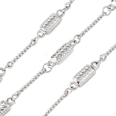 304 Stainless Steel Rectangle Link Chains CHS-H117-03P-1