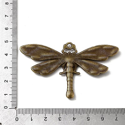 Tibetan Style Alloy Dragonfly Pendant Rhinestone Settings X-TIBEP-922-AB-FF-1