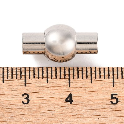 Tarnish Resistant 304 Stainless Steel Magnetic Clasps with Glue-in Ends LS-STAS-E049-19-1
