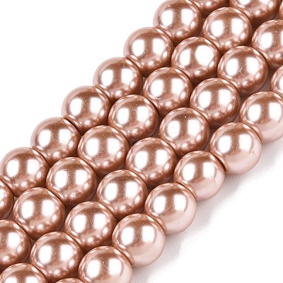Baking Paint Glass Pearl Round Bead Strands X-HY-Q003-10mm-11-1