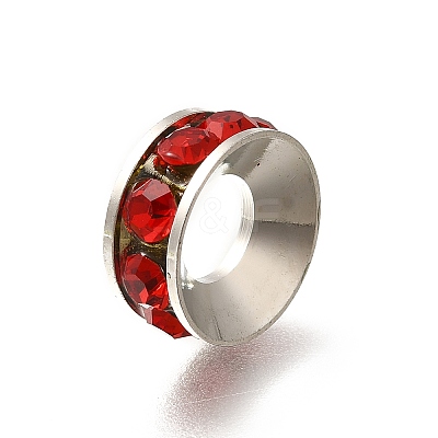 Brass Rhinestone Spacer Beads KK-M313-44A-09-1