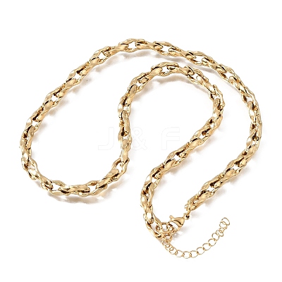 5.5MM 304 Stainless Steel Twisted Oval Link Chain Necklaces for Man and Women SA-CBAB767-18C-G-1
