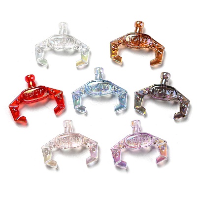 Transparent UV Plating Acrylic Beads X-OACR-H022-07-1