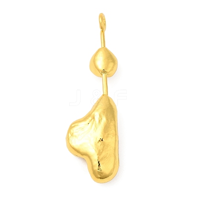 Golden Plated Brass Big Pendants KK-M251-08G-1