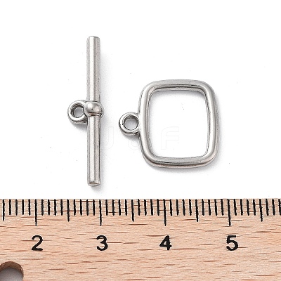 Non-Tarnish 304 Stainless Steel Toggle Clasps STAS-A092-07P-1
