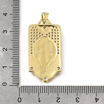 Brass Micro Pave Cubic Zirconia Pendants KK-Q066-17B-G-1