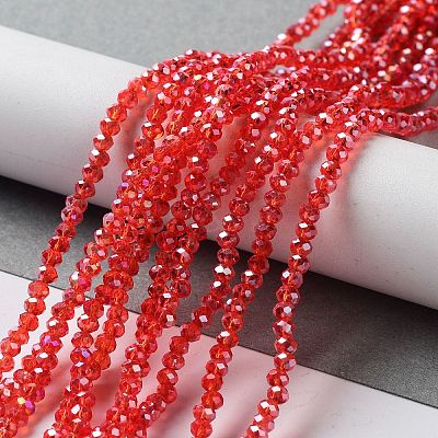 Electroplate Glass Beads Strands EGLA-R048-2mm-03-1