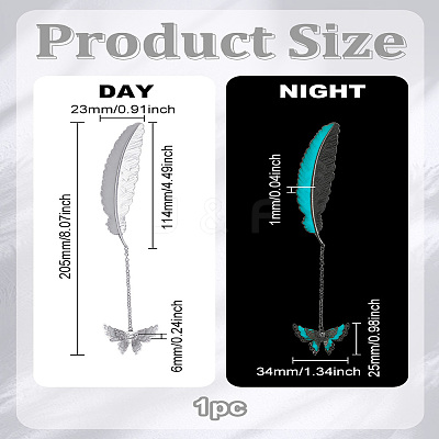 1Pc Zinc Alloy Bookmarks AJEW-LP0005-85-1