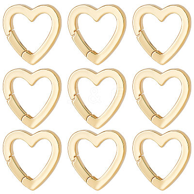 10Pcs Brass Spring Gate Rings KK-BBC0003-89-1