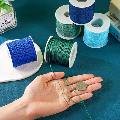 5 Rolls 5 Colors Nylon Braided Cord NWIR-YS0001-01C-1