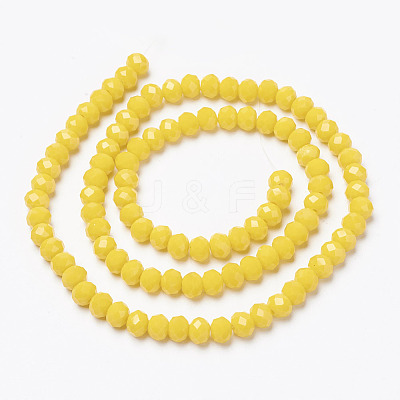 Opaque Solid Color Glass Beads Strands EGLA-A034-P1mm-D04-1